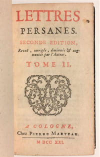 Lettres persanes. Seconde édition, revue, corrigée, diminuée et augmentée par l'auteur. 