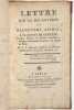 Lettre sur la découverte du magnétisme animal, à M. Court de Gebelin, Censeur royal.... HERVIER Charles.