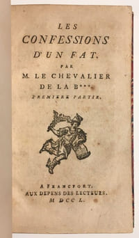 Confessions d'un fat. Par M. le Chevalier de La B***.
