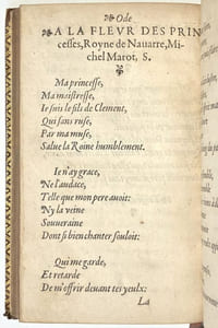 Les Contredicts du seigneur Du Pavillon, lez Lorriz en Gastinois, aux faulses & abusifves prophéties de Nostradamus, & autres astrologues. Adjousté quelques oeuvres de Michel Marot, fils de feu Clément Marot, prince des poetes François. 
