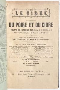 Le Cidre, revue mensuelle du poiré et du cidre.