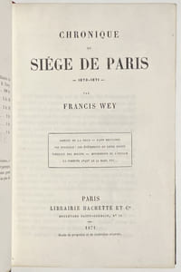 Chronique du siège de Paris, 1870-1871.