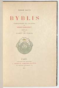 Byblis. Compositions en couleurs de Henri Caruchet. Préface de Gilbert de Voisins. 