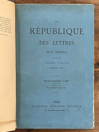 La République des Lettres.