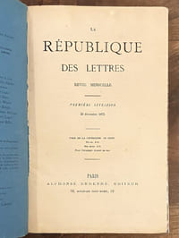 La République des Lettres.