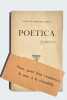 Poetica.. GONZAGUE FRICK Louis de. 