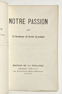Notre passion. 
