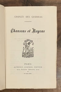 Chansons et Rayons. 