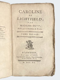 Caroline de Lichtfield, par Madame de ***. 
