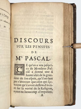 Pensées de M. Pascal sur la Religion et sur quelques autres sujets, qui ont esté trouvées après sa mort parmy ses papiers. Troisième édition. — ...