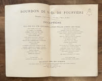 Cérémonial pour la bénédiction de la grosse cloche de Fourvière...