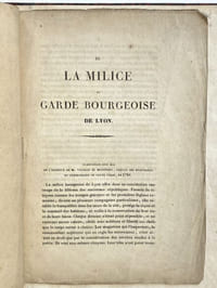 De la milice et garde bourgeoise de Lyon. Hommage qu'elle a rendu à M. Tolozan de Montfort, commandant & prévôt des marchands de cette ville.