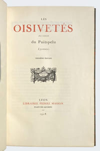 Les Oisivetés du sieur de Puitspelu, Lyonnais. 