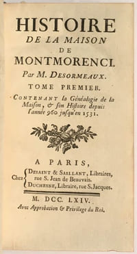 Histoire de la maison de Montmorenci.