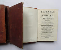La fable des abeilles ou les fripons devenus honnetes gens. Avec le commentaire, ou l'on prouve que les Vices des Particuliers tendent à l'avantage du Public. Traduit de l'anglois sur la sixième édition.