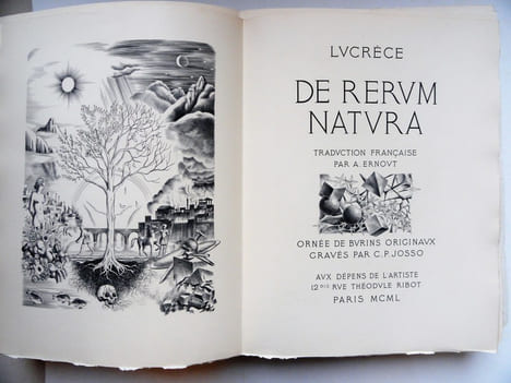 De Rerum Natura. Traduction françaises par A. Ernout.. LUCRECE - JOSSO (C.-P.)