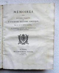Examen analytique et Tableau comparatif des synchronismes de l'histoire des temps héroïques de la Grèce.