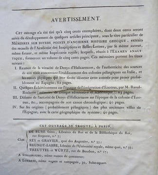 Examen analytique et Tableau comparatif des synchronismes de l'histoire des temps héroïques de la Grèce.. PETIT-RADEL (Louis-Charles-Francois)