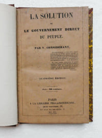 La Solution ou Le Gouvernement direct du peuple.