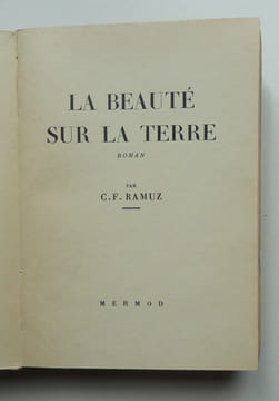 La beauté sur la terre.. RAMUZ (Charles Ferdinand)