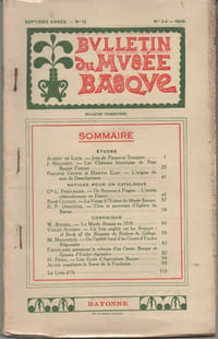Bulletin du Musée Basque 3-4 1930