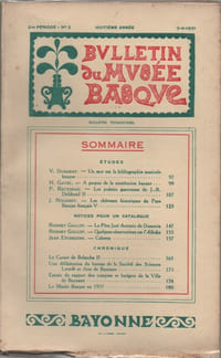 Bulletin du Musée Basque 3-4 1931