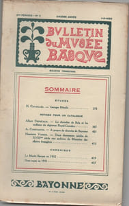 Bulletin du Musée Basque 1-2 1933