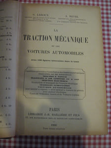 La traction mécanique et les voitures automobiles