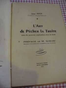 L'art de pêcher la truite. Léon FOCH