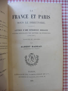 La France et Paris sous le Directoire