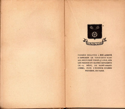 Pensées errantes. J.-H. Rosny Aîné