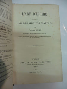 L'art d'écrire enseigné par les grands maîtres