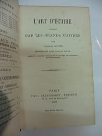 L'art d'écrire enseigné par les grands maîtres