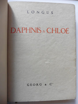 Daphnis & Chloé. Longus