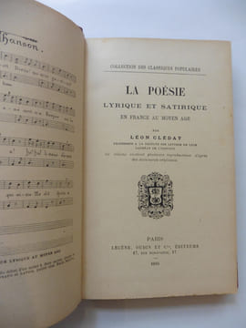 La poésie lyrique et satirique en France au Moyen Age. Léon CLEDAT