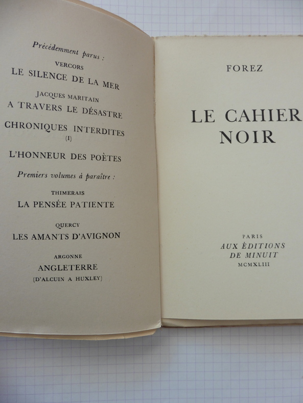Forez - Le cahier noir - Livre Rare Book