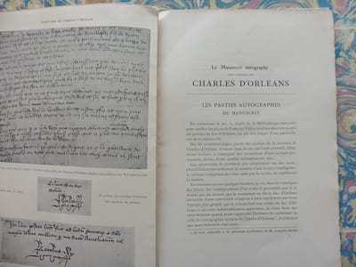 Le manuscrit autographe des poésies de Charles d'Orléans