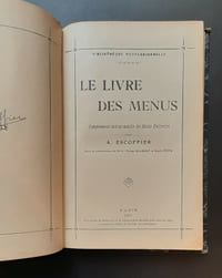 Le livre des menus 