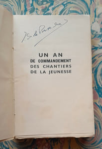Un an de commandement des chantiers de la jeunesse