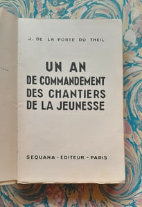 Un an de commandement des chantiers de la jeunesse