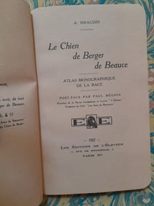 Le chien de Berger de Beauce Atlas monographique de la race