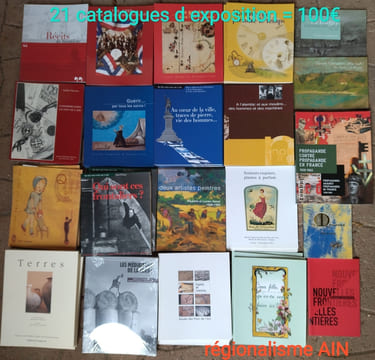 Lot régionalisme 01 - LOT de 21 catalogues d'exposition musée des pays de l'Ain - récits de frontière. collectif - musée Lochieu - planon - treffort- ...
