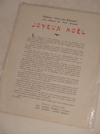 Editions "Pour mes Ennemis" aux dépens de Noël Arnaud : Joyeux Noël.