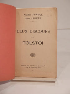 Deux discours sur Tolstoï