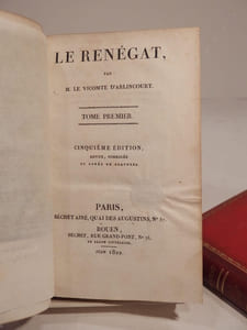 Le Renégat, par M. le Vicomte d'Arlincourt. Cinquième édition, revue, corrigée et ornée de gravures.