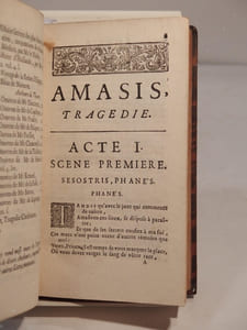 Amasis, tragédie. [SUIVI DE:] Arrie et Petus, tragédie. Par Madlle Barbier. [DE:] Cornélie, Mère des Gracques. Tragédie. Par Madlle Barbier. [DE:] La Mort de Néron, tragédie. Par Mr Pechantrés. [ET DE:] Astrate, Roy de Tyr. Tragédie. Par. M. Quinault.