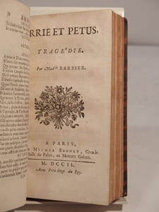 Amasis, tragédie. [SUIVI DE:] Arrie et Petus, tragédie. Par Madlle Barbier. [DE:] Cornélie, Mère des Gracques. Tragédie. Par Madlle Barbier. [DE:] La Mort de Néron, tragédie. Par Mr Pechantrés. [ET DE:] Astrate, Roy de Tyr. Tragédie. Par. M. Quinault.