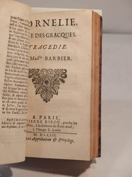 Amasis, tragédie. [SUIVI DE:] Arrie et Petus, tragédie. Par Madlle Barbier. [DE:] Cornélie, Mère des Gracques. Tragédie. Par Madlle Barbier. [DE:] La ...