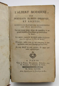 L'Albert moderne ou Nouveaux secrets éprouvés et licites, recueillis d'après les découvertes les plus récentes