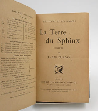 La Terre du Sphinx (Egypte).La Terre du Christ. LE SAR PELADAN (Joséphin Péladan, dit)